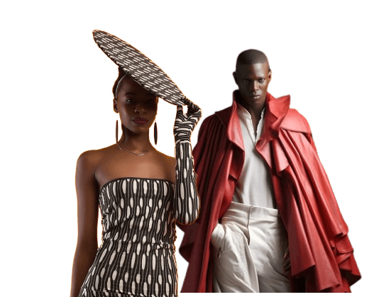 Two fashion models
